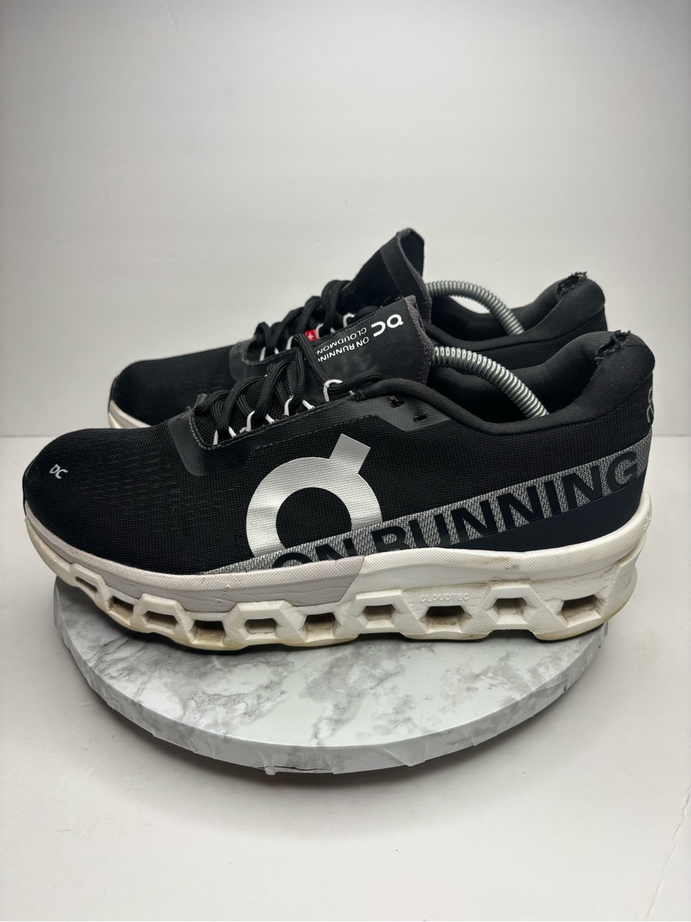 Size 10- On Cloudmonster 2 in the Black/Frost